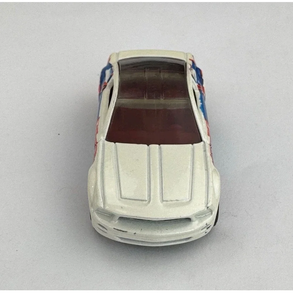 Hot Wheels Mustang GT Concept White Blue Red Graphic 2008 Mystery Cars 1:64
